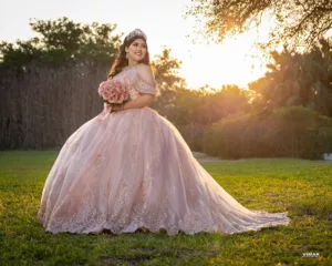 Special Event Photographer. Quinceanera in sunset