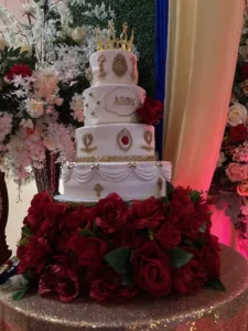 Quinceanera cake 4 layers